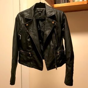 Black leather jacket